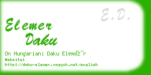 elemer daku business card